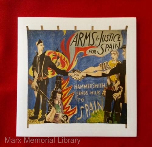 Banners for Spain card - Arms and Justice for Spain