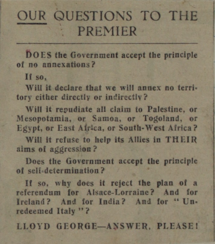 Our Questions to the Premier Page 1 Article 1
